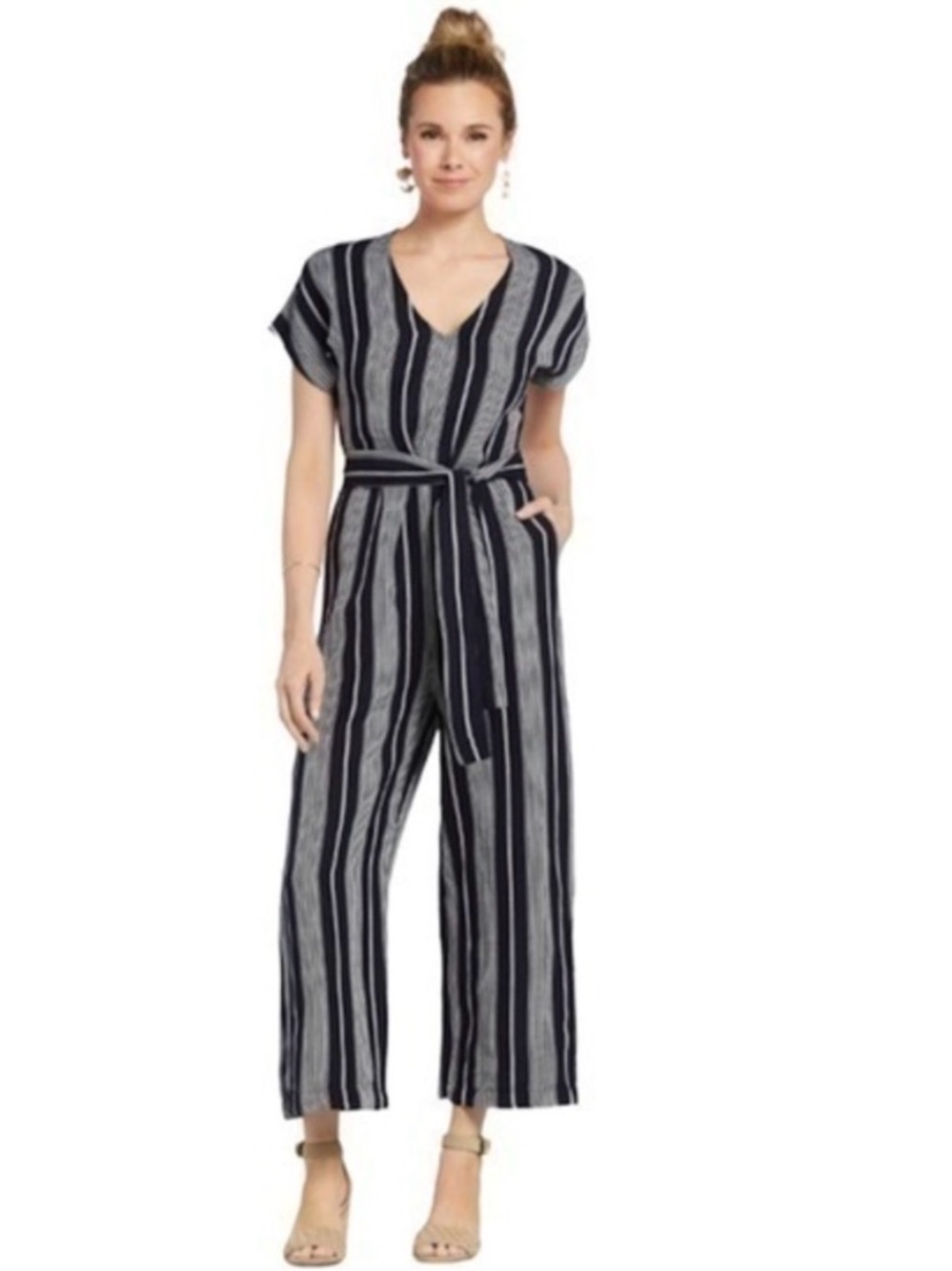 Rails Angela Mediterranean Stripe Navy Jumpsuit - Picture 4 of 11